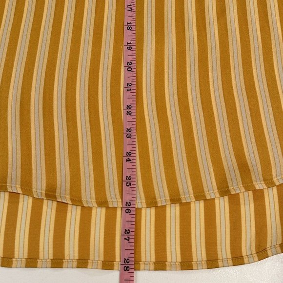 Vince Camuto Top Womens XS Split Neck Stripe Amber Sun Short Dolman Sleeves - Picture 9 of 15